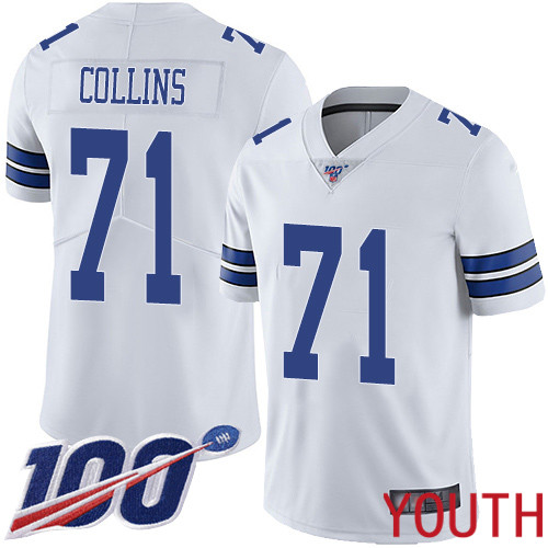 Youth Dallas Cowboys Limited White La el Collins Road #71 100th Season Vapor Untouchable NFL Jersey->youth nfl jersey->Youth Jersey